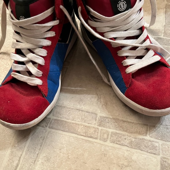Element high-tops. Red and blue suede and leather.Excellent condition. - Picture 4 of 5
